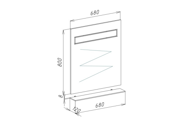 Зеркало (68х80) Bellezza Ника 4613511050004